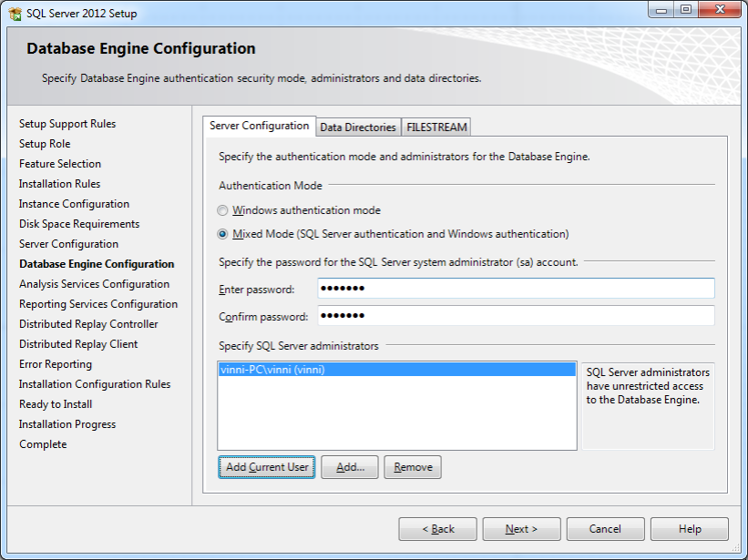 Db Engine Configuration Server Configuration