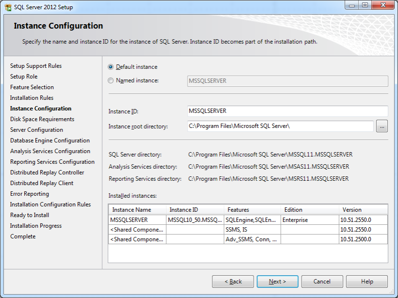 Instance Config Default