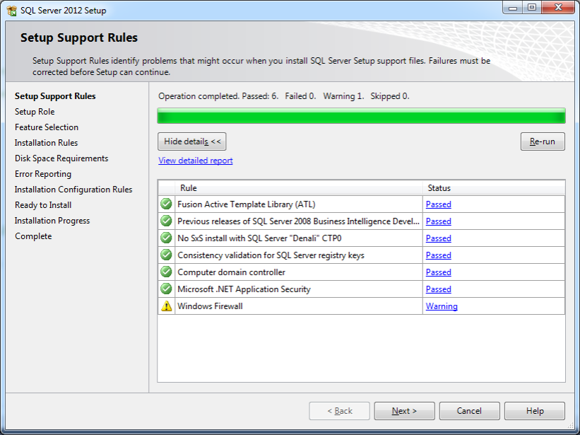 Setup Support Rules (2)